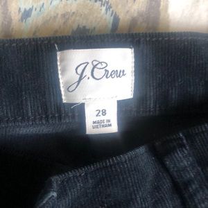 JCrew black demi boot cut cords. Size 28